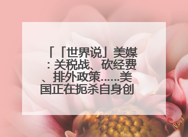 「世界说」美媒：关税战、砍经费、排外政策……美国正在扼杀自身创新能力