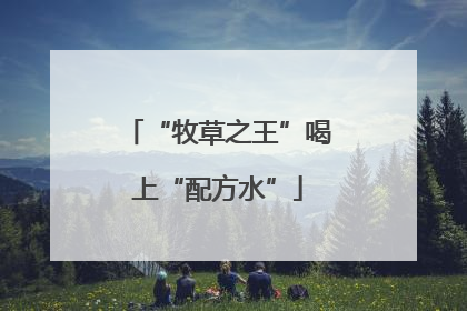 “牧草之王”喝上“配方水”