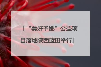 “美好予她”公益项目落地陕西蓝田举行