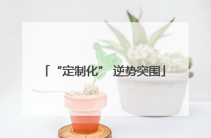 “定制化” 逆势突围