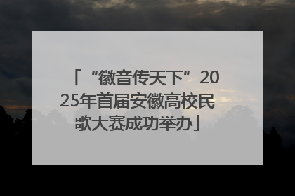 “徽音传天下”2025年首届安徽高校民歌大赛成功举办