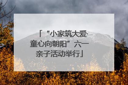 “小家筑大爱·童心向朝阳”六一亲子活动举行