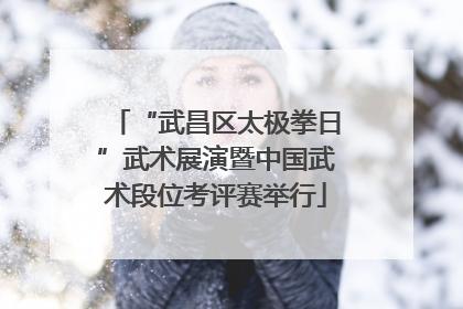 “武昌区太极拳日”武术展演暨中国武术段位考评赛举行