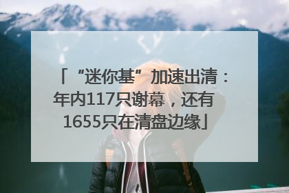 “迷你基”加速出清：年内117只谢幕，还有1655只在清盘边缘