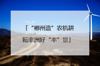 “郴州造”农机耕耘非洲好“丰”景