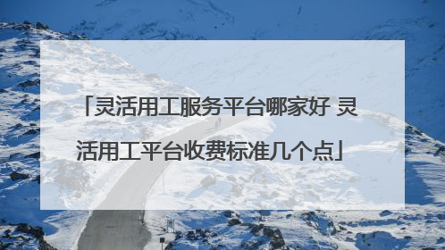 灵活用工服务平台哪家好 灵活用工平台收费标准几个点