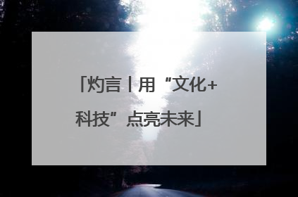灼言丨用“文化+科技”点亮未来
