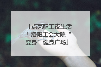 点亮职工夜生活！洛阳工会大院“变身”健身广场