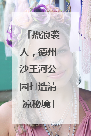 热浪袭人，德州沙王河公园打造清凉秘境