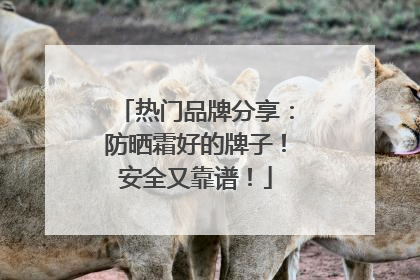 热门品牌分享：防晒霜好的牌子！安全又靠谱！