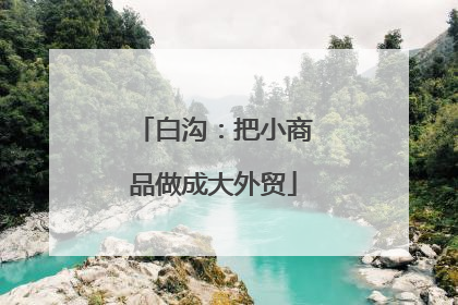 白沟：把小商品做成大外贸