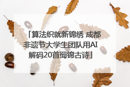 算法织就新锦绣 成都非遗节大学生团队用AI解码20首蜀锦古诗