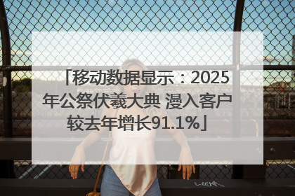移动数据显示：2025年公祭伏羲大典 漫入客户较去年增长91.1%