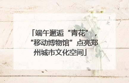 端午邂逅“青花”，“移动博物馆”点亮郑州城市文化空间