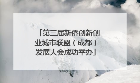 第三届新侨创新创业城市联盟（成都）发展大会成功举办