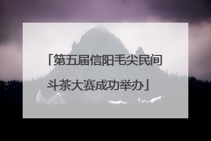 第五届信阳毛尖民间斗茶大赛成功举办