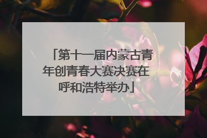 第十一届内蒙古青年创青春大赛决赛在呼和浩特举办