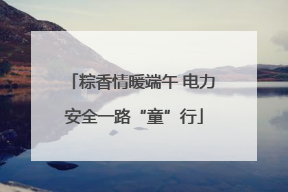 粽香情暖端午 电力安全一路“童”行