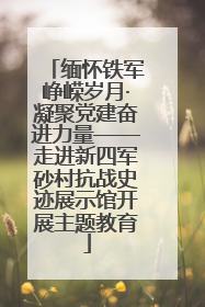 缅怀铁军峥嵘岁月·凝聚党建奋进力量——走进新四军砂村抗战史迹展示馆开展主题教育