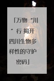 万物“川”行 揭开四川生物多样性的守护密码