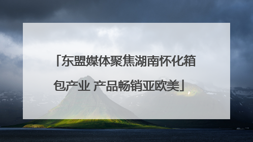 东盟媒体聚焦湖南怀化箱包产业 产品畅销亚欧美