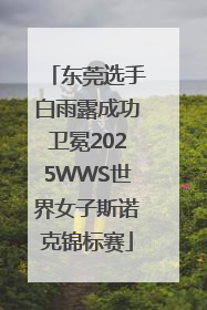 东莞选手白雨露成功卫冕2025WWS世界女子斯诺克锦标赛