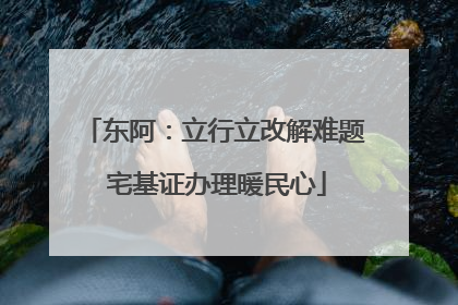 东阿：立行立改解难题 宅基证办理暖民心