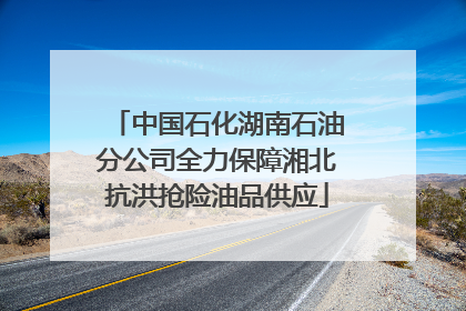 中国石化湖南石油分公司全力保障湘北抗洪抢险油品供应