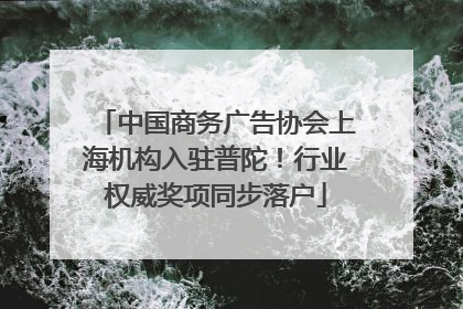 中国商务广告协会上海机构入驻普陀！行业权威奖项同步落户