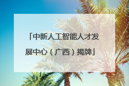 中新人工智能人才发展中心（广西）揭牌