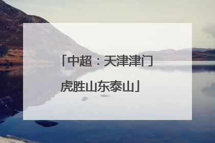 中超：天津津门虎胜山东泰山