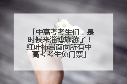 中高考考生们，是时候来淄博旅游了！红叶柿岩面向所有中高考考生免门票