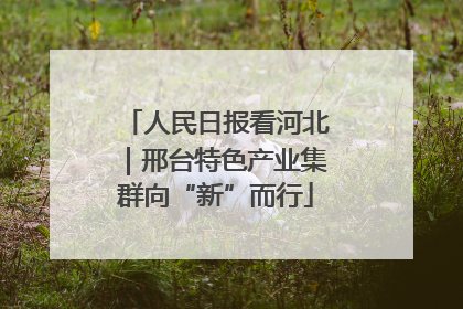 人民日报看河北｜邢台特色产业集群向“新”而行