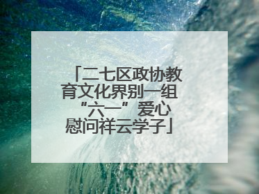 二七区政协教育文化界别一组 “六一”爱心慰问祥云学子
