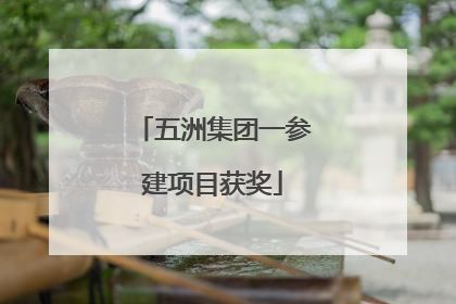 五洲集团一参建项目获奖
