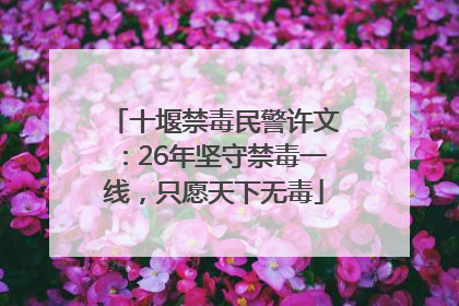 十堰禁毒民警许文：26年坚守禁毒一线，只愿天下无毒