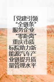 党建引领“全链条” 服务企业“零距离” 重庆市质标院助力新能源汽车产业链提升质量管理水平