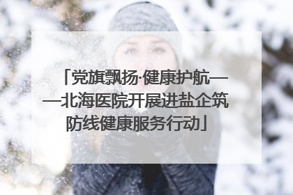 党旗飘扬·健康护航——北海医院开展进盐企筑防线健康服务行动