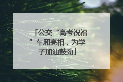 公交“高考祝福”车厢亮相，为学子加油鼓劲