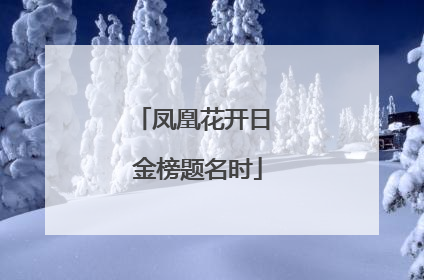 凤凰花开日 金榜题名时