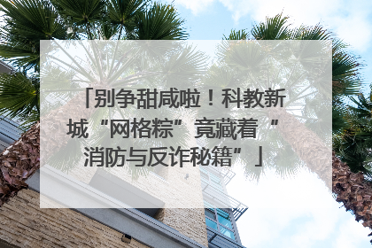 别争甜咸啦！科教新城“网格粽”竟藏着“消防与反诈秘籍”