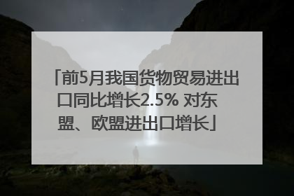 前5月我国货物贸易进出口同比增长2.5% 对东盟、欧盟进出口增长