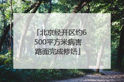 北京经开区约6500平方米病害路面完成修缮