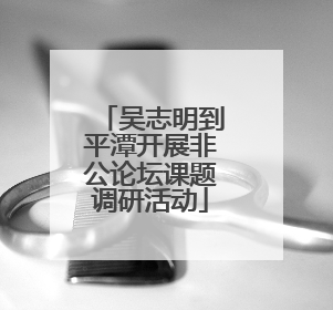 吴志明到平潭开展非公论坛课题调研活动