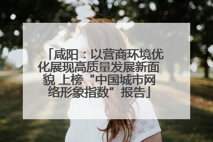 咸阳：以营商环境优化展现高质量发展新面貌 上榜“中国城市网络形象指数”报告