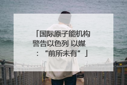 国际原子能机构警告以色列 以媒：“前所未有”