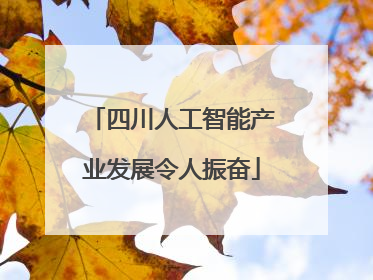 四川人工智能产业发展令人振奋