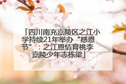 四川南充嘉陵区之江小学持续21年举办“感恩节”：之江恩情育桃李 嘉陵少年志栋梁