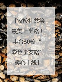 家校社共绘最美上学路！丰台30校“彩色学安路”暖心上线