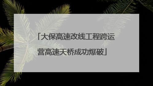 大保高速改线工程跨运营高速天桥成功爆破